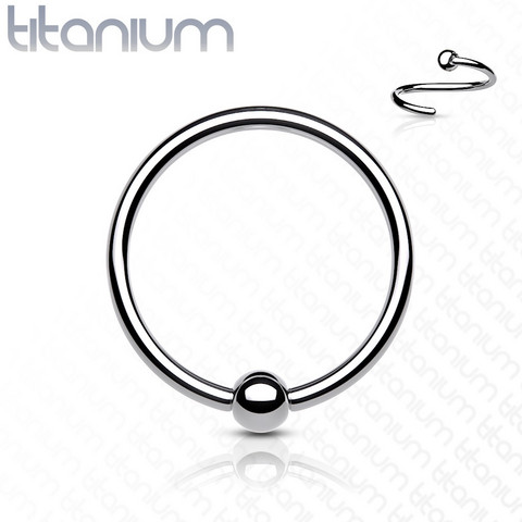 Lävistysrengas 0,8mm, Implant Grade Titanium Bendable Ring