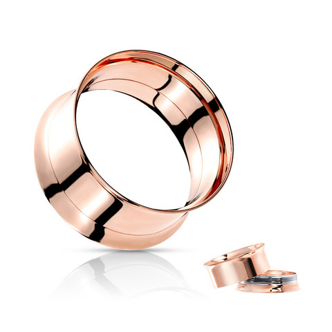 Tunneli 12mm, Double Flared Screw Fit Tunnel in Rosegold