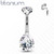 Napakoru, Implant Grade Titanium Prong Set Teardrop CZ in Clear