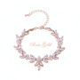 Rannekoru, ATHENA BRIDAL|Elegant Cubic Zirconia Bracelet in Rosegold