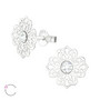 Hopeiset korvanapit, LA CRYSTALE|Lovely Lace Earrings