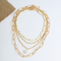 Kaulakorusetti, FRENCH RIVIERA|Chunky Pearl Necklace in Gold