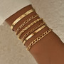 Rannekorusetti, FRENCH RIVIERA|Simple Gold Bracelet Set
