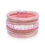 Rannekoru, FRENCH RIVIERA|Wide Boho Pearl Bracelet in Pink