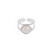 Sormus, BOHM PARIS|Bague Léa rhodium avec crystal beige