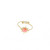 Sormus, BOHM PARIS|Bague Melany dorée avec cristal electric orange