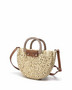 Laukku, BESTINI Paris|Straw Handbag in Natural White and Gold