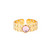 Sormus, BOHM PARIS|Bague Ghita dorée avec cristal vintage rose