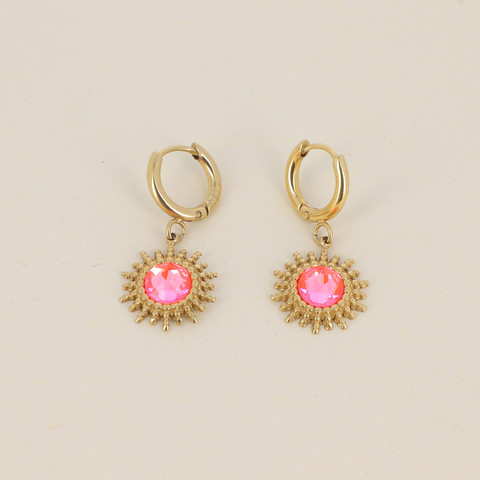 Korvakorut, BOHM PARIS|Boucles Dao avec cristal electric orange