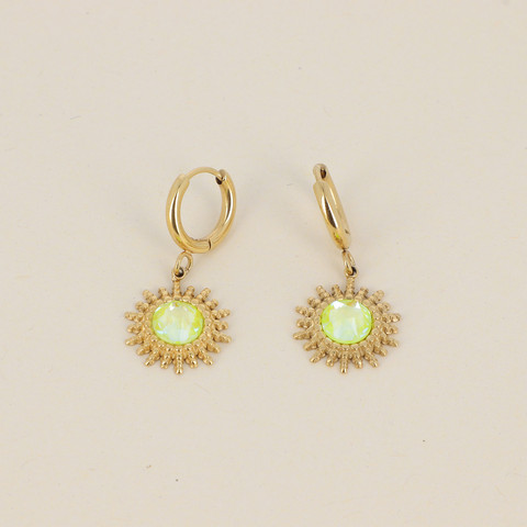 Korvakorut, BOHM PARIS|Boucles Dao avec cristal electric yellow