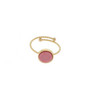 Sormus, BOHM PARIS|Bague Chloe dorée avec rhodonite