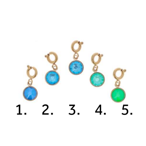 Maskotti/riipus, BOHM PARIS|Lockie Charm Casper nuances bleu-vert
