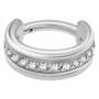 Lävistysrengas, Premium CZ Mini Segment Clicker in Steel