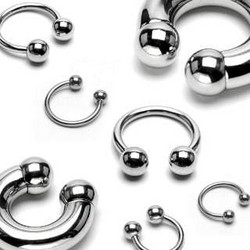 Hevosenkenkä 1,2mm|Steel Circular Barbell with 4mm Balls