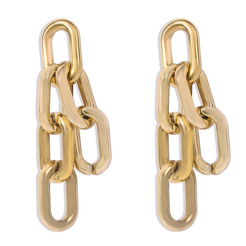 Korvakorut, PAPARAZZI|Chunky Gold Chain Earrings