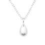 Hopeinen kaulakoru, MINIMALISM|Small Teardrop
