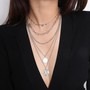 Kerroskaulakoru, FRENCH RIVIERA|Love Layer Necklace in Silver