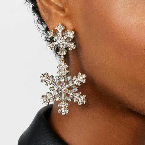 Korvakorut, Gorgeous Snowflake Earrings in Gold -lumihiutalekorvakorut