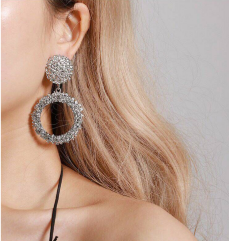 Korvakorut, FRENCH RIVIERA|Modern Ring Earrings in Silver
