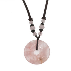 Kaulakoru, NATURE COLLECTION|Circle Necklace with Rose Quartz
