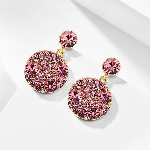 Korvakorut, Simple Round Earrings in Pink