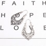 Korvakorut, Bohemian Lace Hanger Earrings in Antique Silver