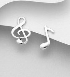 Hopeiset korvanapit, Music -nuottiavain ja nuottikorvakorut