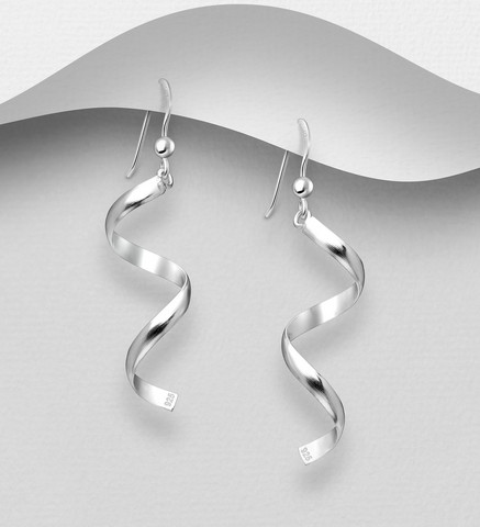 Hopeakorvakorut, PREMIUM COLLECTION|Minimalistic Spiral Earrings