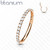Lävistysrengas, Titanium Hinged Segment Hoop Ring with CZ in Rosegold