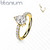 Lävistysrengas,Titanium CZ Teardrop Center Clicker in Gold