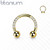Hevosenkenkä, Titanium Horseshoe with CZ in Gold