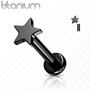 Rustokoru/traguskoru, Implant Grade Titanium Mini Black Star