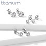 Titaaniset korvanapit, Implant Grade Titanium Cubic Zirconia Earstuds