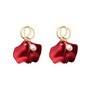Korvakorut, FRENCH RIVIERA|Gorgeous Satin Red Petal Earrings
