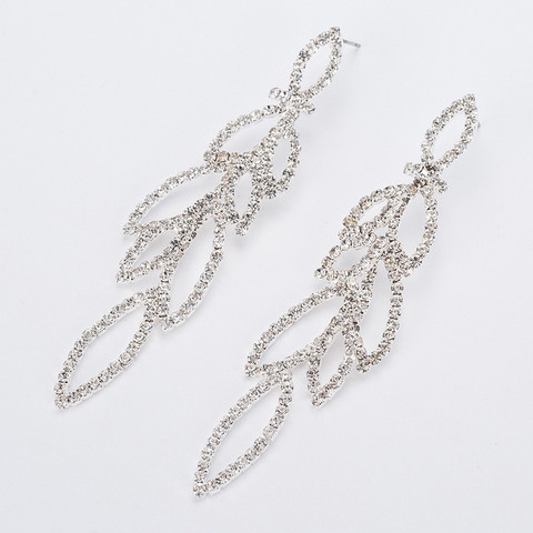 Korvakorut, FRENCH RIVIERA|Long Glitter Earrings in Silver
