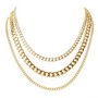Kerroskaulakoru, FRENCH RIVIERA|Three Layer Zoe Necklace in Gold