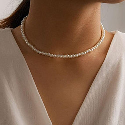 Kaulakoru, FRENCH RIVIERA|Audrey Pearl Necklace in 4mm Pearls