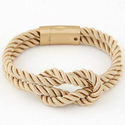 Rannekoru, FRENCH RIVIERA|Minimalistic Knot Bracelet in Beige