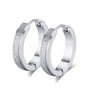 Kirurginteräsrenkaat, Large Diamond Cut Steel Hoop Earrings