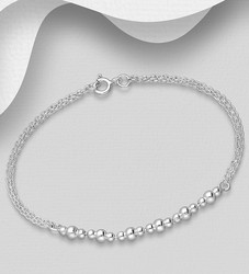 Hopearannekoru, PREMIUM COLLECTION|Double Chain with Silver Balls