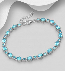 Hopearannekoru, PREMIUM COLLECTION|La Preciada Blue Topaz Bracelet
