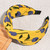 Hiuspanta|SUGAR SUGAR, Comfy Hairband in Yellow with Blue Flowers