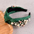 Hiuspanta|SUGAR SUGAR, Knot Hairband With Pearls in Dark Green
