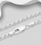Hopeaketju, Silver Cordell Chain 55cm