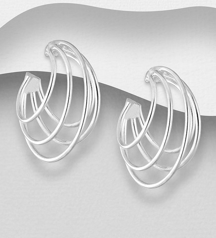 Hopearenkaat, PREMIUM COLLECTION|Multi Layer Hoop Earrings