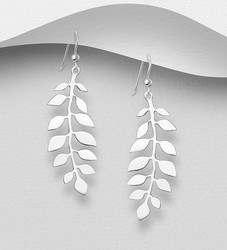 Hopeakorvakorut, PREMIUM COLLECTION|Silver Leaf Earrings