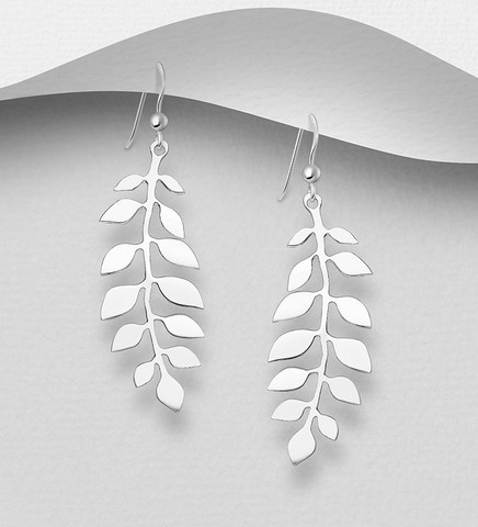 Hopeakorvakorut, PREMIUM COLLECTION|Silver Leaf Earrings
