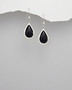 Hopeakorvakorut, PREMIUM COLLECTION|Teardrop Earrings in Black