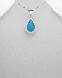 Hopeariipus, PREMIUM COLLECTION|Teardrop Pendant in Sky Blue