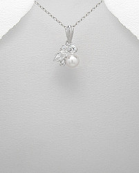 Hopeariipus, PREMIUM COLLECTION|Pearl and Zirconia Pendant